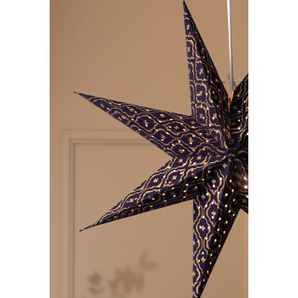 Markslöjd 705317 - Dekoracja świąteczna BAROQUE 1xE14/25W/230V średnica 75 cm niebieska
