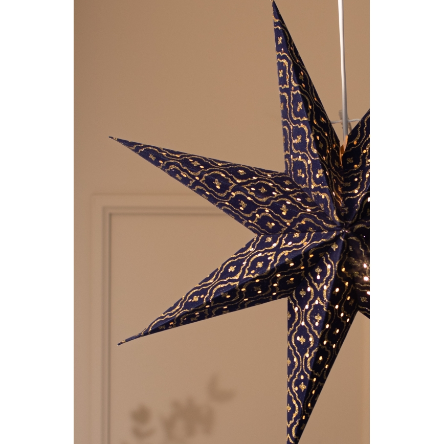 Markslöjd 705317 - Dekoracja świąteczna BAROQUE 1xE14/25W/230V średnica 75 cm niebieska