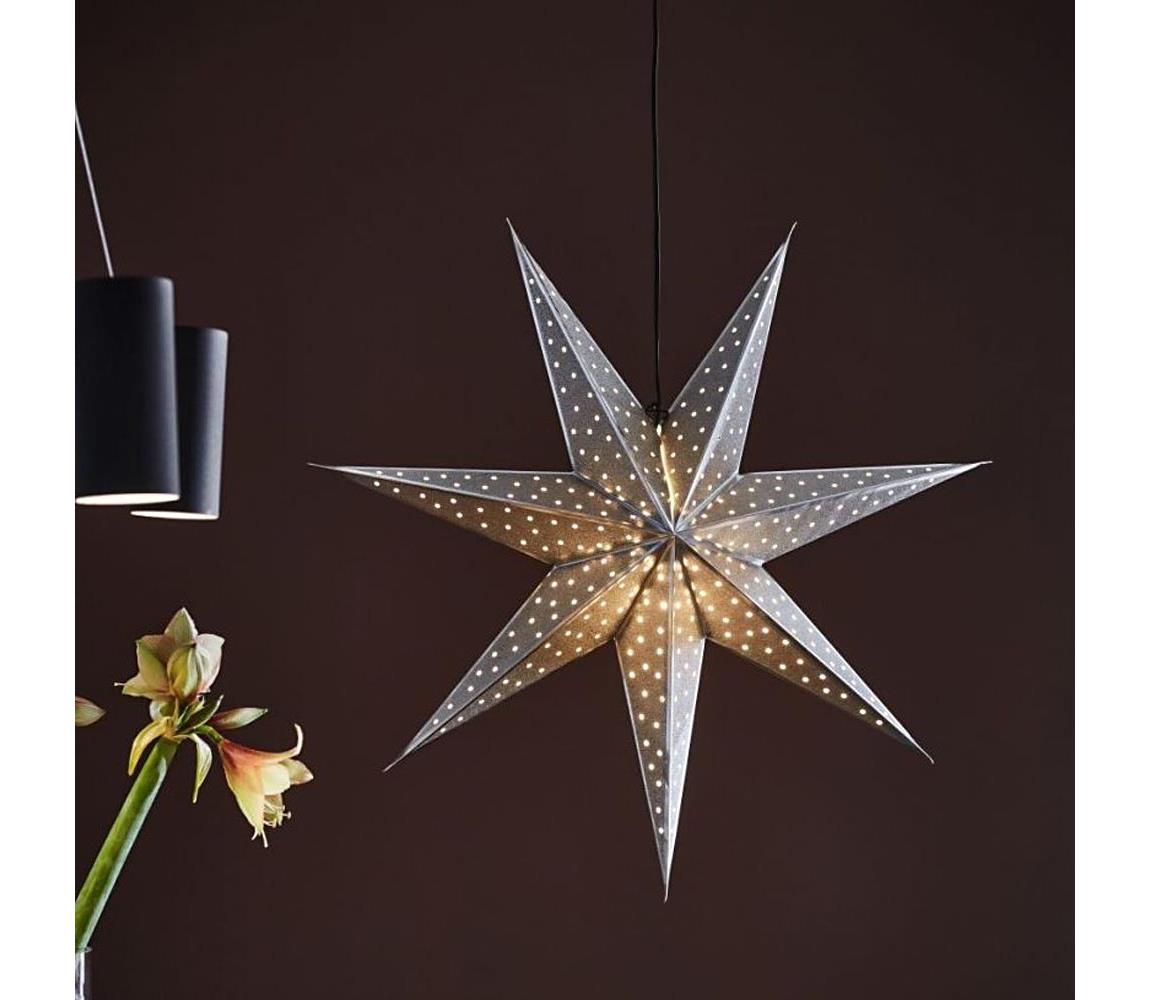 Markslöjd 705788 - Dekoracja bożonarodzeniowa GLITTER 1xE14/25W/230V śr. 75 cm srebrna