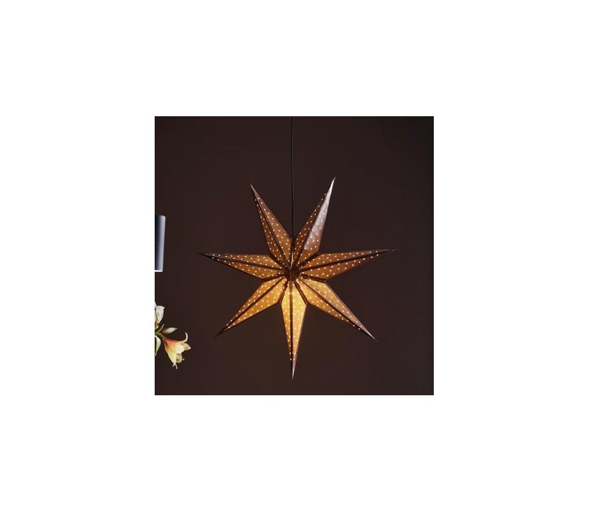 Markslöjd 705792 - Dekoracja bożonarodzeniowa GLITTER 1xE14/25W/230V d. 75 cm brąz
