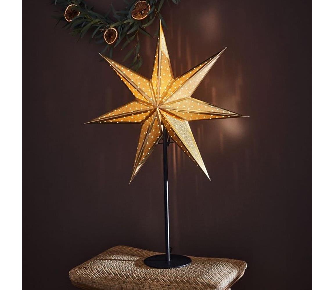 Markslöjd 705795 - Dekoracja bożonarodzeniowa GLITTER 1xE14/25W/230V 65 cm czarny/złoty