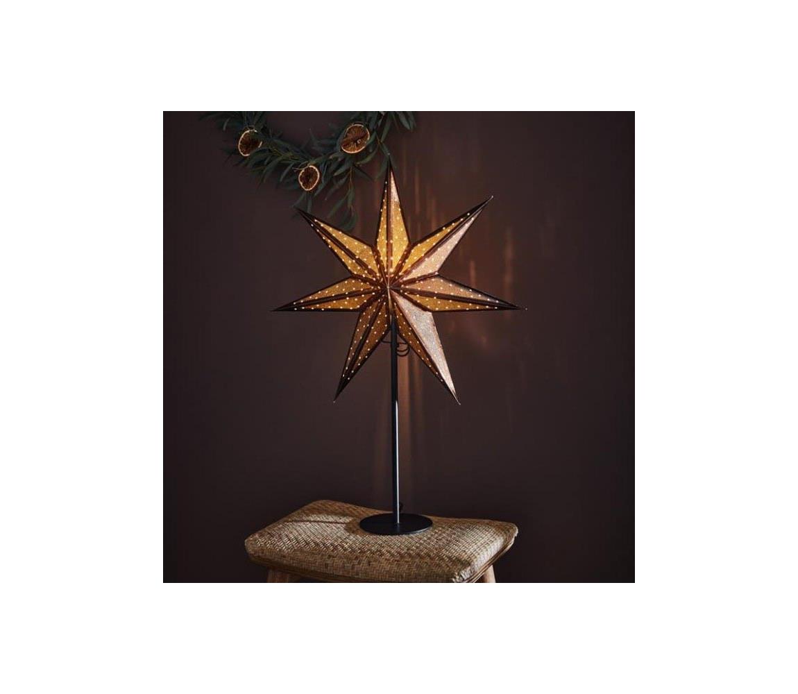 Markslöjd 705796 - Dekoracja bożonarodzeniowa GLITTER 1xE14/25W/230V 65 cm brązowa/czarna