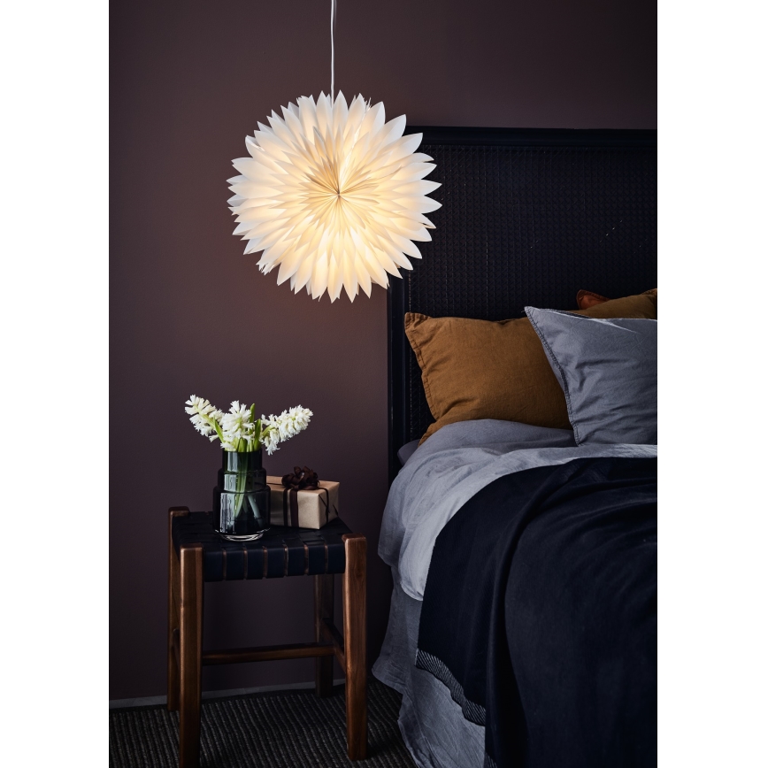 Markslöjd 705843 - Dekoracja bożonarodzeniowa SOLINA 1xE14/25W/230V śr. 45 cm biała