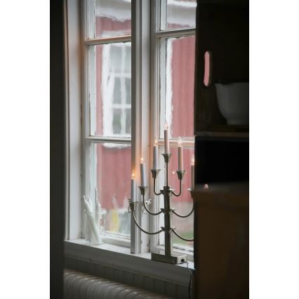 Markslöjd 706282 - Świecznik bożonarodzeniowy GYLLING 7xE10/3W/230V mosiężny