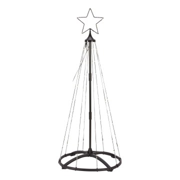 Markslöjd 706328 - Zewnętrzna dekoracja bożonarodzeniowa LED ABETO 90xLED/2,7W/230V 1,2m IP44 czarna