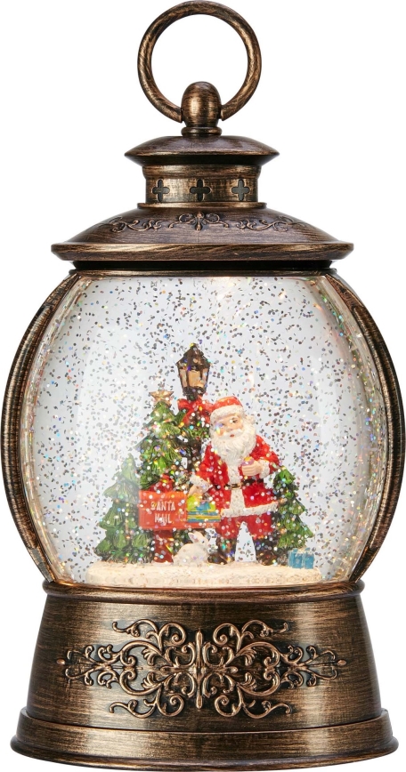 Markslöjd 706451 - świąteczna dekoracja LED RUDOLPH LED/0,5W/3xAA latarnia brązowa