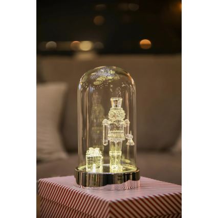 Markslöjd 706526 - LED Dekoracja świąteczna ISLA LED/0,12W/3xAA błyszczący chrom/dziadek do orzechów