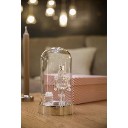 Markslöjd 706526 - LED Dekoracja świąteczna ISLA LED/0,12W/3xAA błyszczący chrom/dziadek do orzechów
