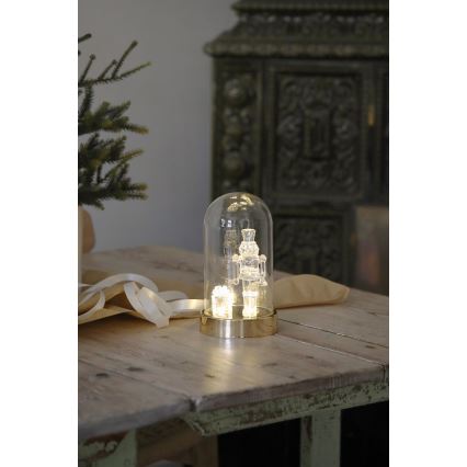 Markslöjd 706527 - LED dekoracja świąteczna ISLA LED/0,12W/3xAA mosiądz/dziadek do orzechów