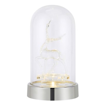 Markslöjd 706528 - LED Dekoracja bożonarodzeniowa ISLA LED/0,06W/3xAA błyszczący chrom/renifer