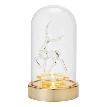 Markslöjd 706529 - LED Świąteczna dekoracja ISLA LED/0,06W/3xAA mosiądz/renifer