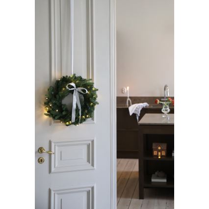 Markslöjd 706542 - LED zewnętrzny wieniec świąteczny VINTRA LED/1,8W/3xAA Ø 40 cm IP44 ciepła biała