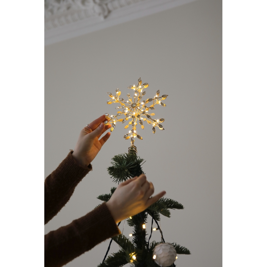 Markslöjd 706556 - LED Bożonarodzeniowa gwiazda na choinkę GLINA LED/2,16W/2xAA złota