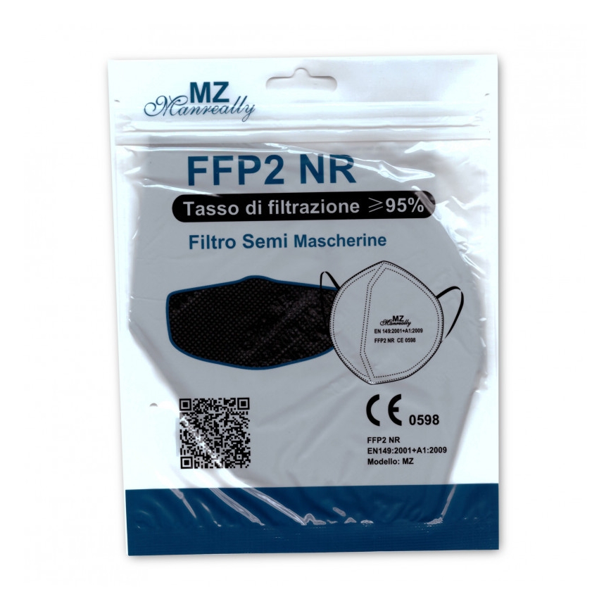 Maska ochronna FFP2 NR CE 0598 czarny 50szt.