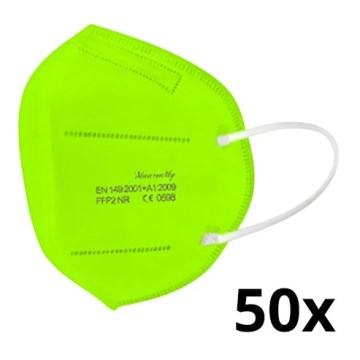 Maska ochronna FFP2 NR CE 0598 limonkowy 50szt.