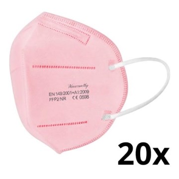 Maska ochronna FFP2 NR CE 0598 różowy 20szt.