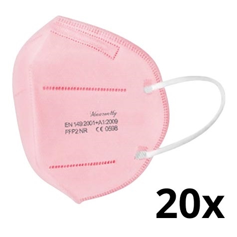 Maska ochronna FFP2 NR CE 0598 różowy 20szt.