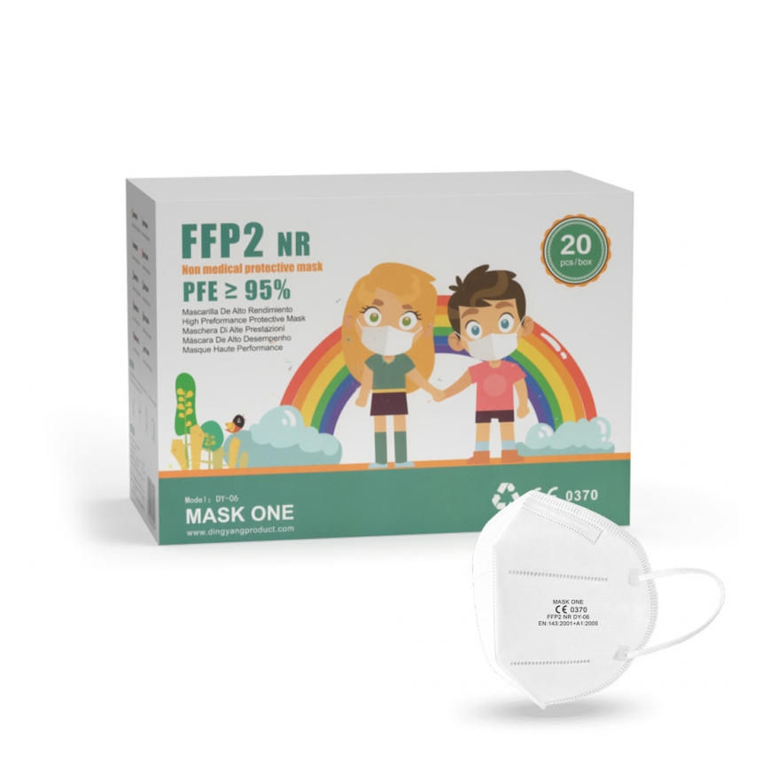 Maska One respirator FFP2 NR - CE 0370 biała 1 szt. rozmiar dziecięcy