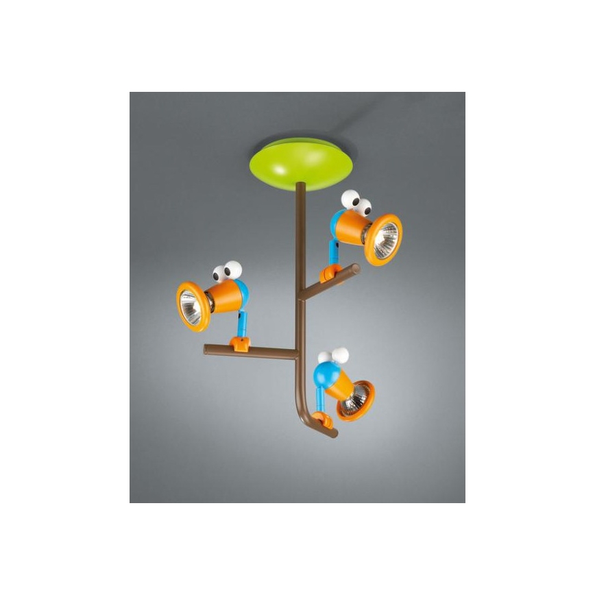 Massive 56313/55/10 - Dziecięca lampa sufitowa BIRDEY 3xGU10/50W/230V