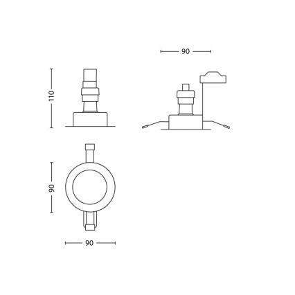 Philips Massive 59333/11/10 - SADA 3x LED Oprawa wpuszczana łazienkowa OPAL 3xGU10/6W + 3xGU10/50W/230V