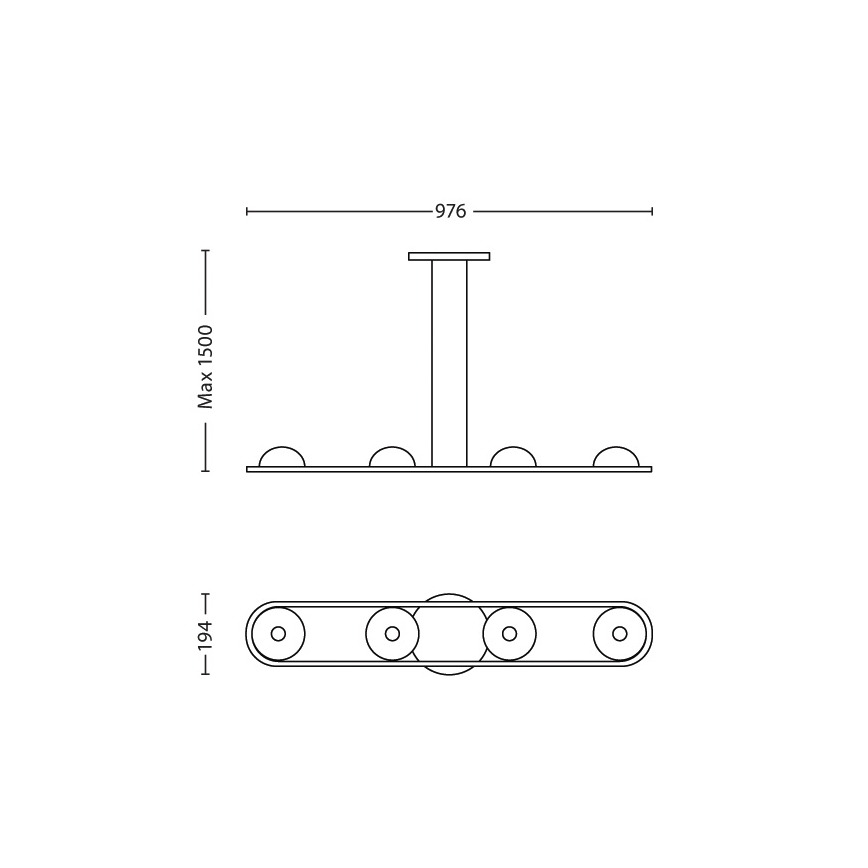 Massive Philips 56394/17/13 - LED Lampa wisząca INSTYLE LUCIANO 4xLED/7,5W/230V