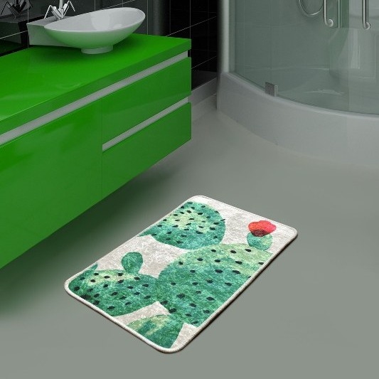 Mata łazienkowa GREEN 40x60 cm zielona