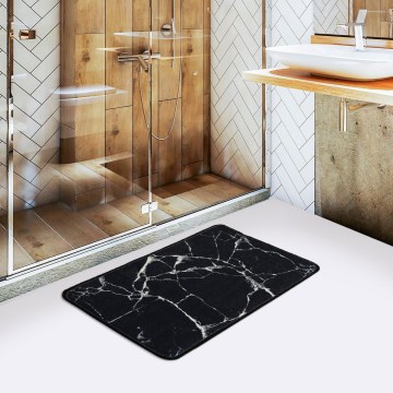 Mata łazienkowa MARBLE 40x60 cm czarna