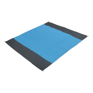 Mata plażowa 200x200 cm niebieska/szara