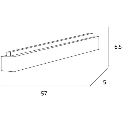MAXLIGHT C0124 - LED Plafon LINEAR LED/18W/230V 57 cm biały