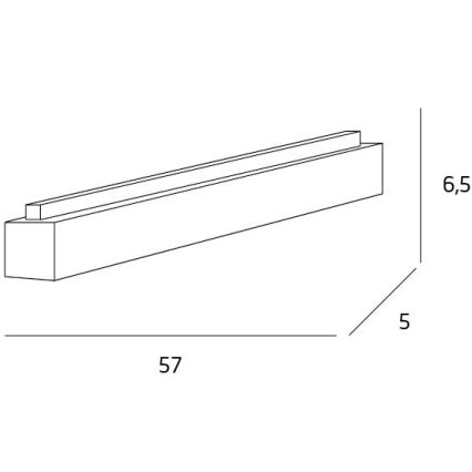 MAXLIGHT C0124D - LED Plafon ściemnialny LINEAR LED/18W/230V 57 cm biały