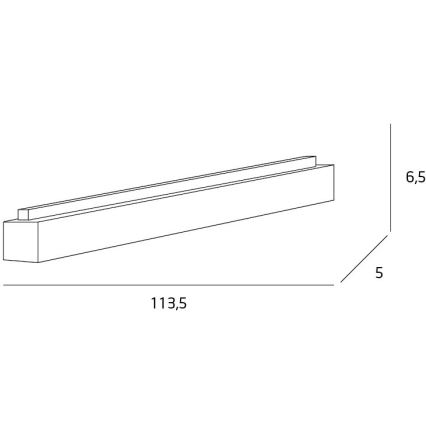 MAXLIGHT C0125D - LED Plafon ściemnialny LINEAR LED/36W/230V 113,5 cm biały
