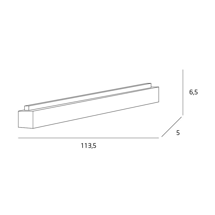 MAXLIGHT C0125D - LED Plafon ściemnialny LINEAR LED/36W/230V 113,5 cm biały