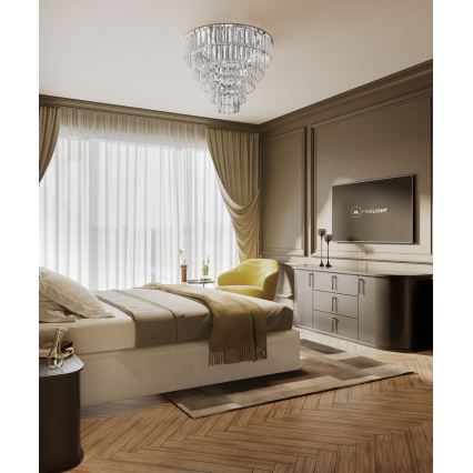 MAXLIGHT C0136 - Plafon MONACO 9xG9/40W/230V śr. 42 cm chrom błyszczący