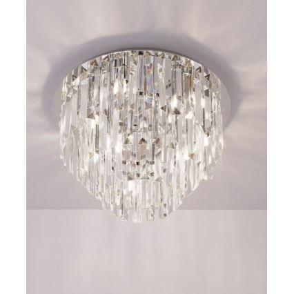 MAXLIGHT C0136 - Plafon MONACO 9xG9/40W/230V śr. 42 cm chrom błyszczący