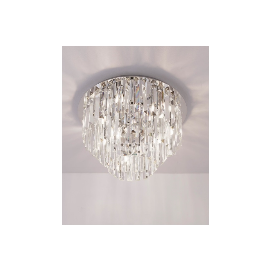 MAXLIGHT C0136 - Plafon MONACO 9xG9/40W/230V śr. 42 cm chrom błyszczący