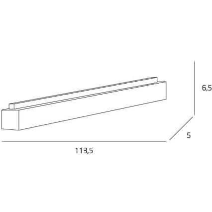 MAXLIGHT C0175 - LED Plafon LINEAR LED/36W/230V 113,5 cm czarny