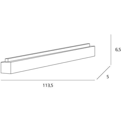MAXLIGHT C0175D - LED Plafon ściemnialny LINEAR LED/36W/230V 113,5 cm czarny