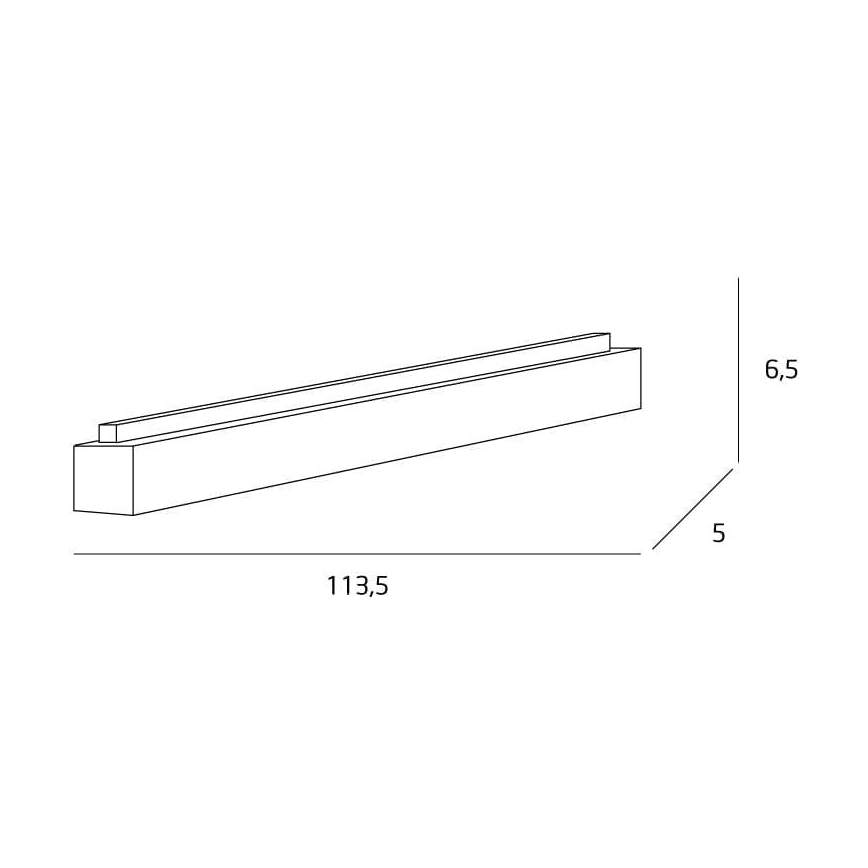 MAXLIGHT C0175D - LED Plafon ściemnialny LINEAR LED/36W/230V 113,5 cm czarny