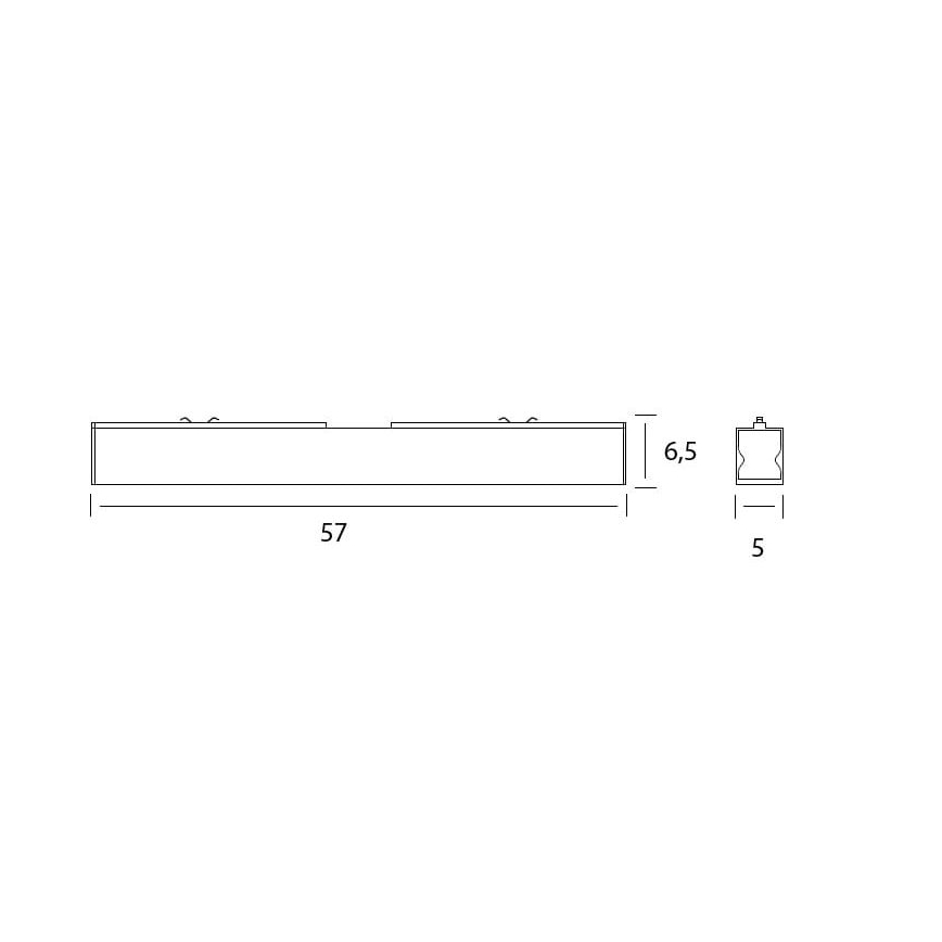MAXLIGHT C0190 - LED Plafon LINEAR LED/18W/230V 57 cm czarny