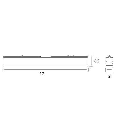 MAXLIGHT C0190D - LED Plafon ściemnialny LINEAR LED/18W/230V 57 cm czarny