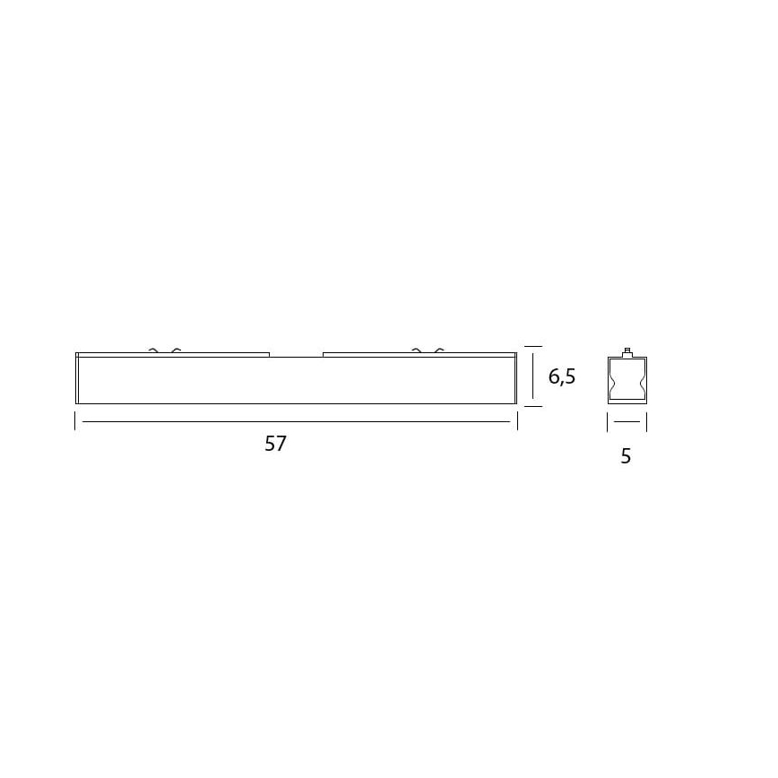 MAXLIGHT C0190D - LED Plafon ściemnialny LINEAR LED/18W/230V 57 cm czarny