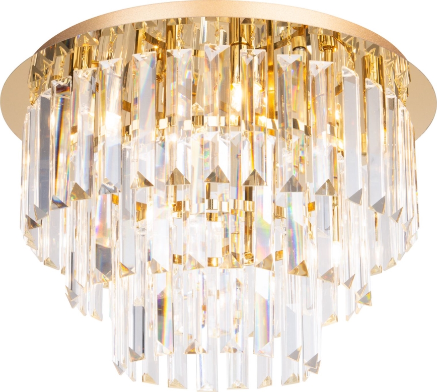 MAXLIGHT C0205 - Plafon MONACO 9xG9/40W/230V śr. 42 cm złoty