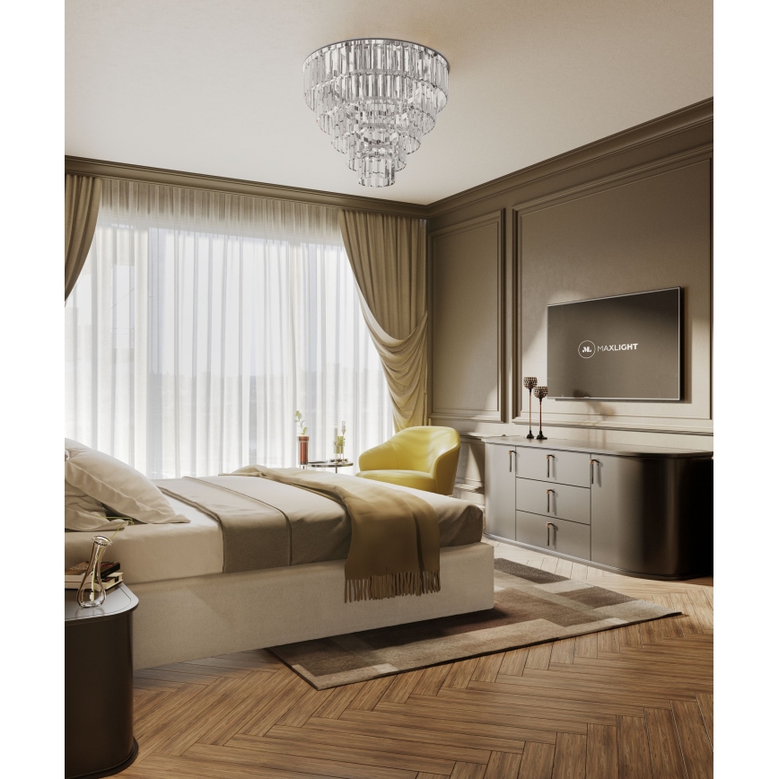 MAXLIGHT C0225 - Plafon MONACO 16xG9/40W/230V śr. 80 cm chrom błyszczący
