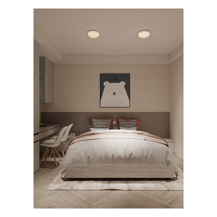 MAXLIGHT C0233 - LED Plafon DUO LED/10W/230V śr. 34 cm biały