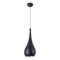 MAXLIGHT P0233 - Żyrandol na lince DROP 1xE27/40W/230V śr. 20 cm czarny