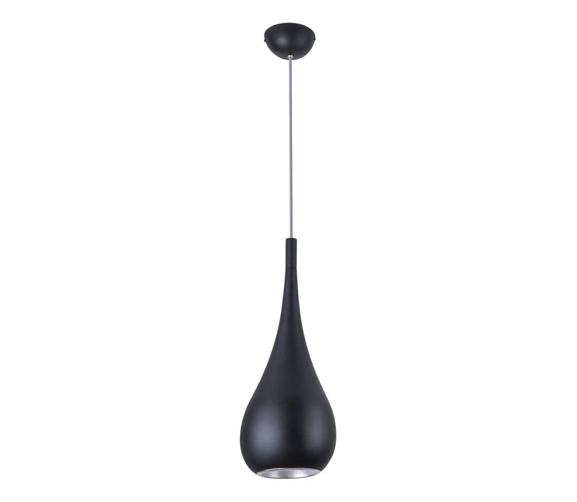 MAXLIGHT P0233 - Żyrandol na lince DROP 1xE27/40W/230V śr. 20 cm czarny