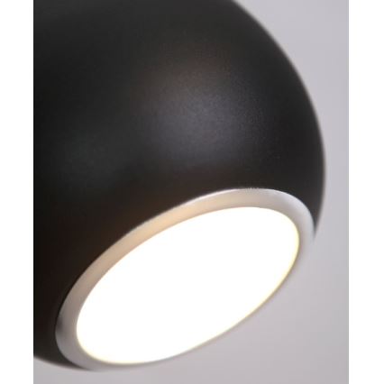 MAXLIGHT P0233 - Żyrandol na lince DROP 1xE27/40W/230V śr. 20 cm czarny