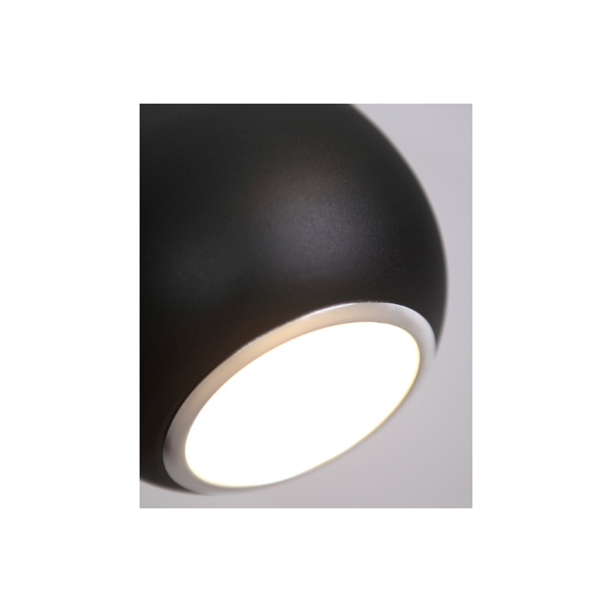 MAXLIGHT P0233 - Żyrandol na lince DROP 1xE27/40W/230V śr. 20 cm czarny