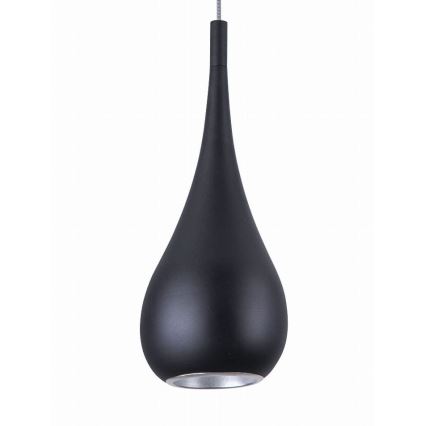 MAXLIGHT P0233 - Żyrandol na lince DROP 1xE27/40W/230V śr. 20 cm czarny