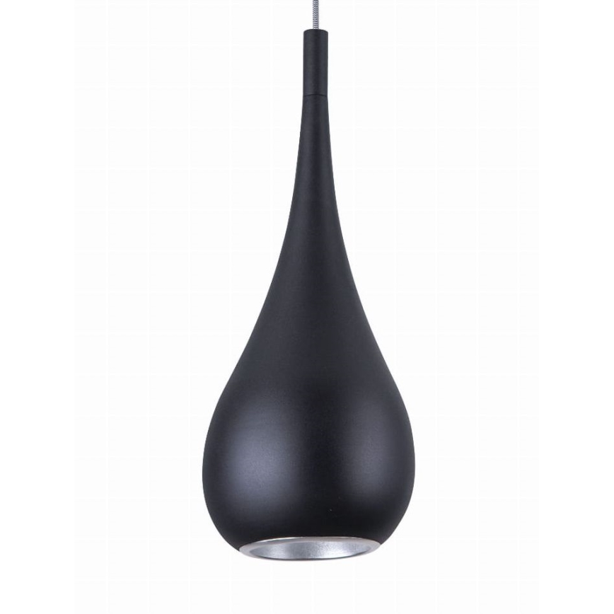 MAXLIGHT P0233 - Żyrandol na lince DROP 1xE27/40W/230V śr. 20 cm czarny